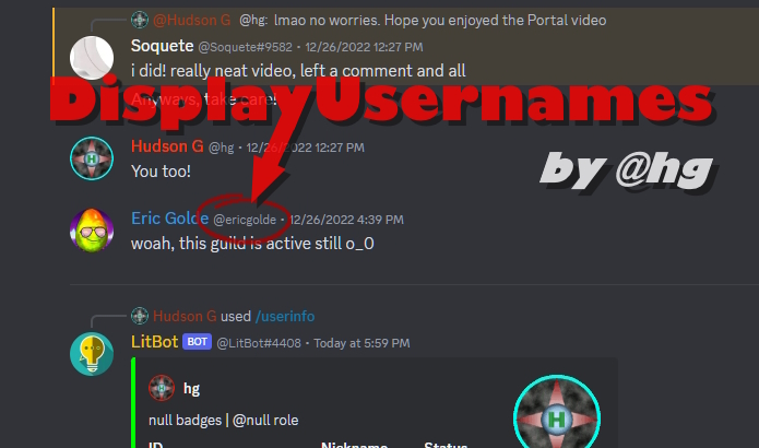 Thumbnail DisplayUsernames